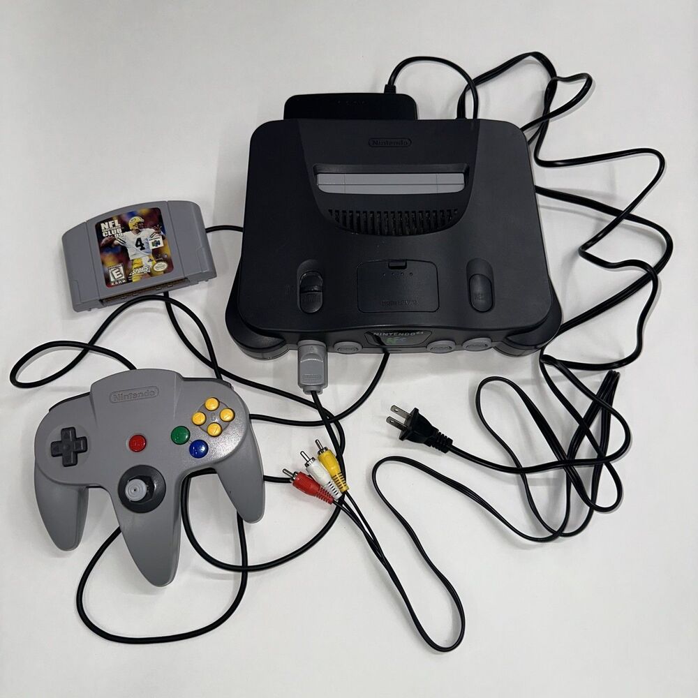 Nintendo 64 N64 Console System Bundle W/ Controller, Cables Game - Tested Works